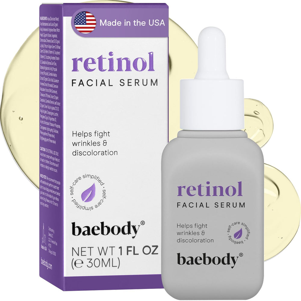 Baebody Sérum Rétinol Visage Flacon Nuit – soin nocturne pour lisser la peau