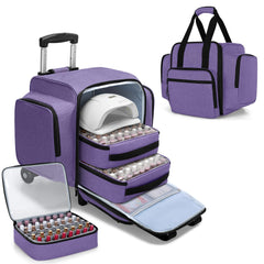 BAFASO Organisateur vernis roulant 144 bouteilles, transport sûr et pratique lors de déplacements.