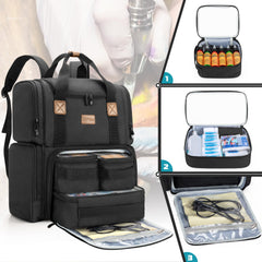BAFASO sac à dos tatouage, diviseur intérieur semi détachables
