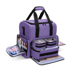 BAFASO sac maquillage voyage 2 couches, grand rangement pour outils beauté.