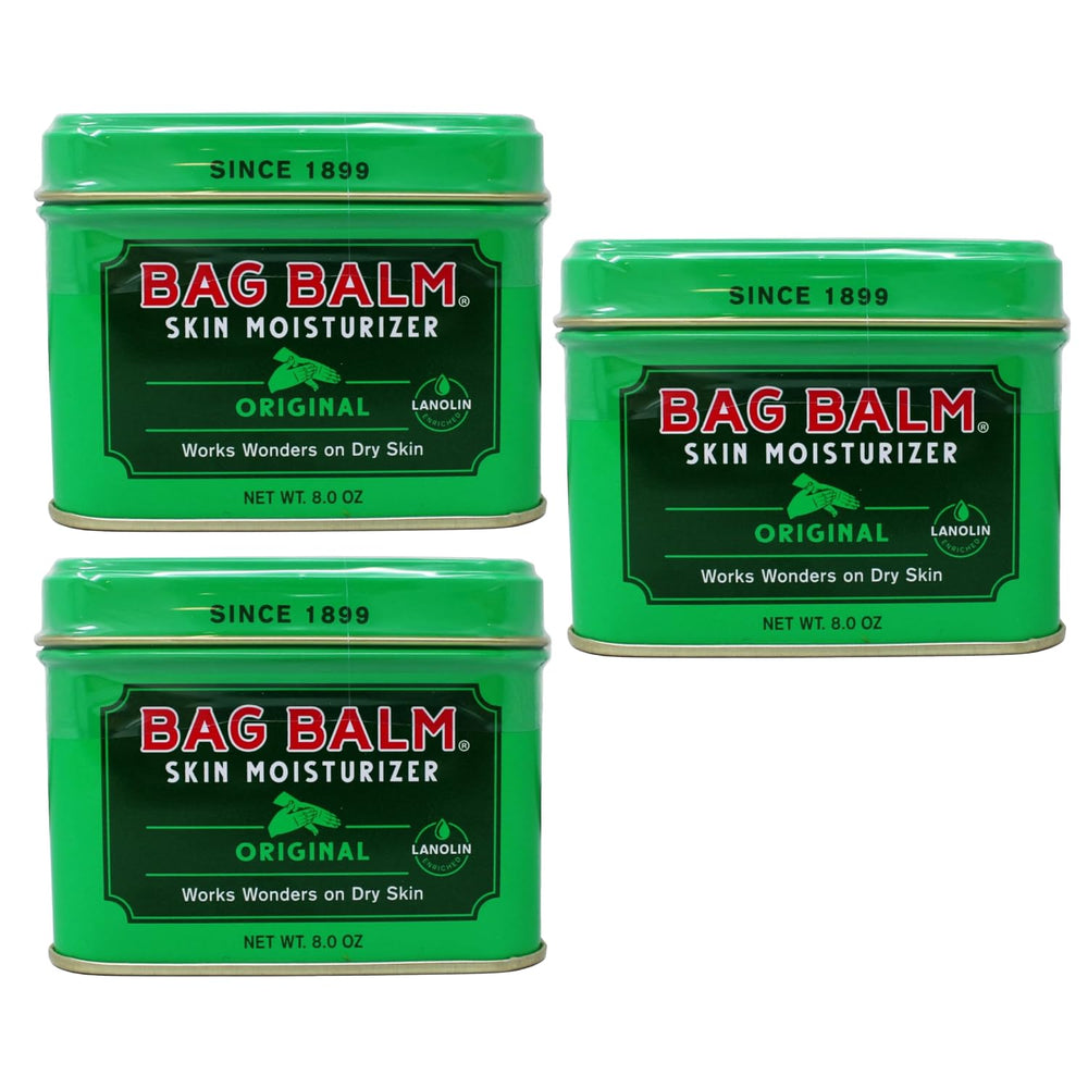 Bag Balm Vermont Original dans une boîte 8oz pour les mains sèches.