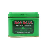 Bag Balm Vermont Original dans son tin, hydratation polyvalente pour peau sèche.