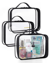 BAGSMART trousse toilette transparente avec grande ouverture pour un accès rapide.