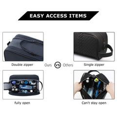 Poche frontale imperméable BagSmart, séparation humide et sèche efficace.