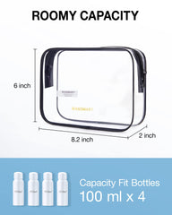 BAGSMART pochette transparente en PVC résistante pour rangement fiable.
