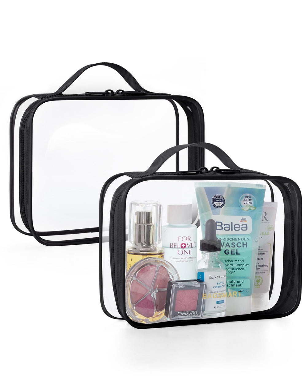 BagSmart sac de toilette transparent, visibilité rapide des articles de toilette lors du passage en sécurité.