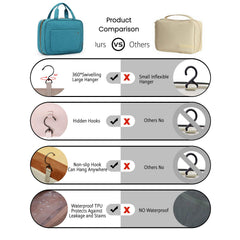 BAGSMART sac de toilette fermeture bidirectionnelle pour un accès rapide.