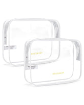 Trousse BAGSMART transparente ensemble deux pièces, pratique pour le voyage et les contrôles.