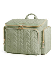 Sac BAGSMART voyage vert avec grande ouverture pour un accès rapide.