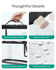 BAGSMART sac de toilette taille 8 pouces pour rangement compact.
