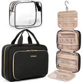 BAGSMART trousse toiletry suspendue moyen noir, gain d'espace et accès rapide en voyage