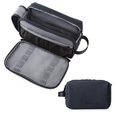Trousse-accessoires BagSmart bleu marine, rangement pratique pour vos essentiels de toilette.