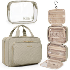 Trousse BAGSMART articles de toilette pendante, pratique et compacte pour voyager.