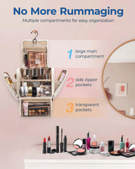 Bagsmart trousse-maquillage capacite-importante, rangement pour cosmétiques et articles de toilette