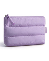 BAGSMART trousse-maquillage-peluche-lilas, douceur tactile pour déplacements quotidiens.