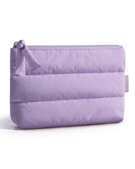 BAGSMART trousse-maquillage-peluche-lilas, douceur tactile pour déplacements quotidiens.