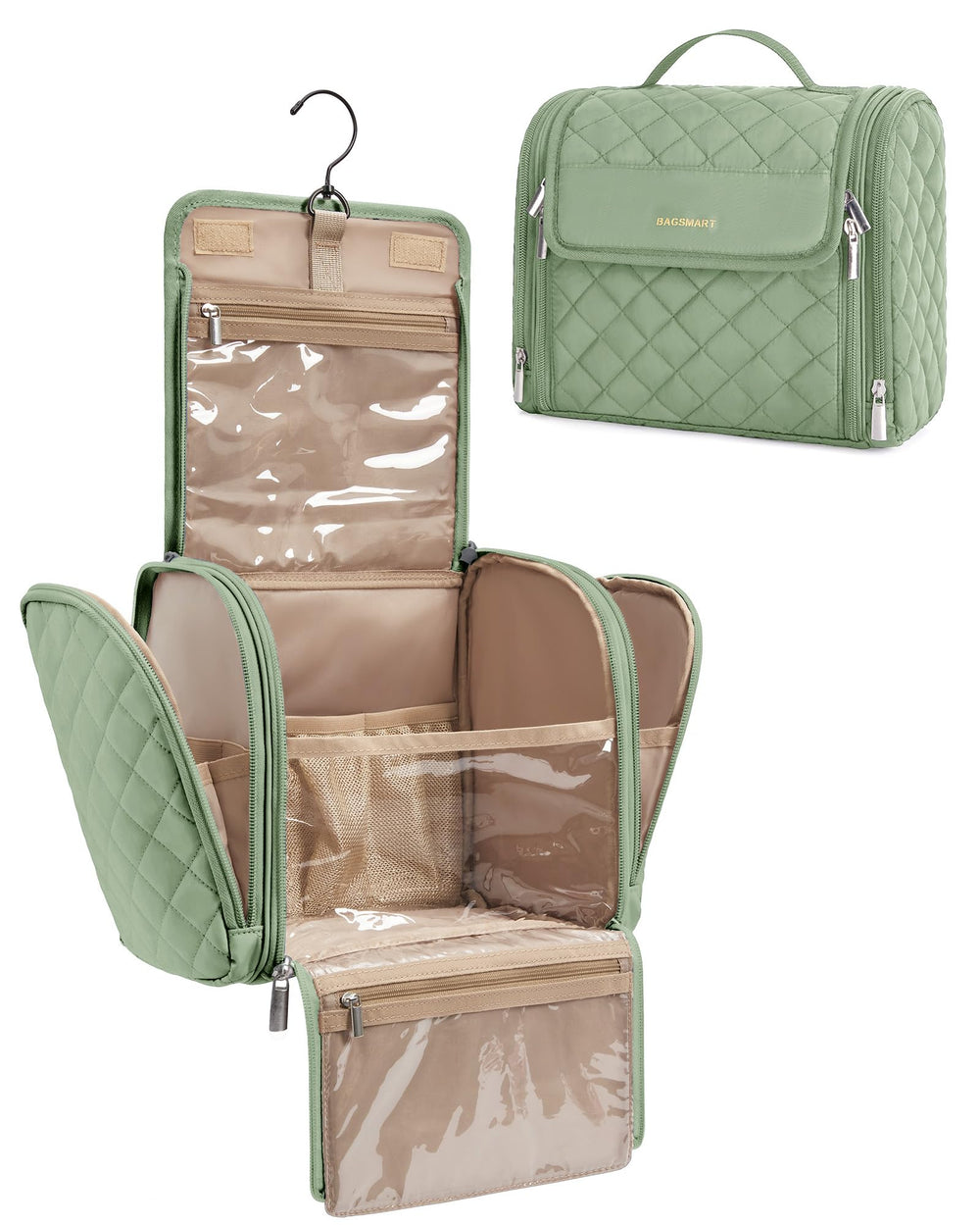 Trousse BAGSMART avec grande capacité pour maquillage et accessoires en voyage