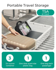 Trousse BAGSMART toilette transparente avec anse, facile à transporter