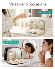 BAGSMART Trousse toilette voyage avec poche avant imperméable, séparation facile humide/sec.