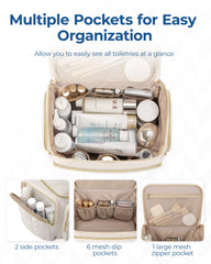 BAGSMART trousse de toilette voyage avec poignée pratique pour le transport