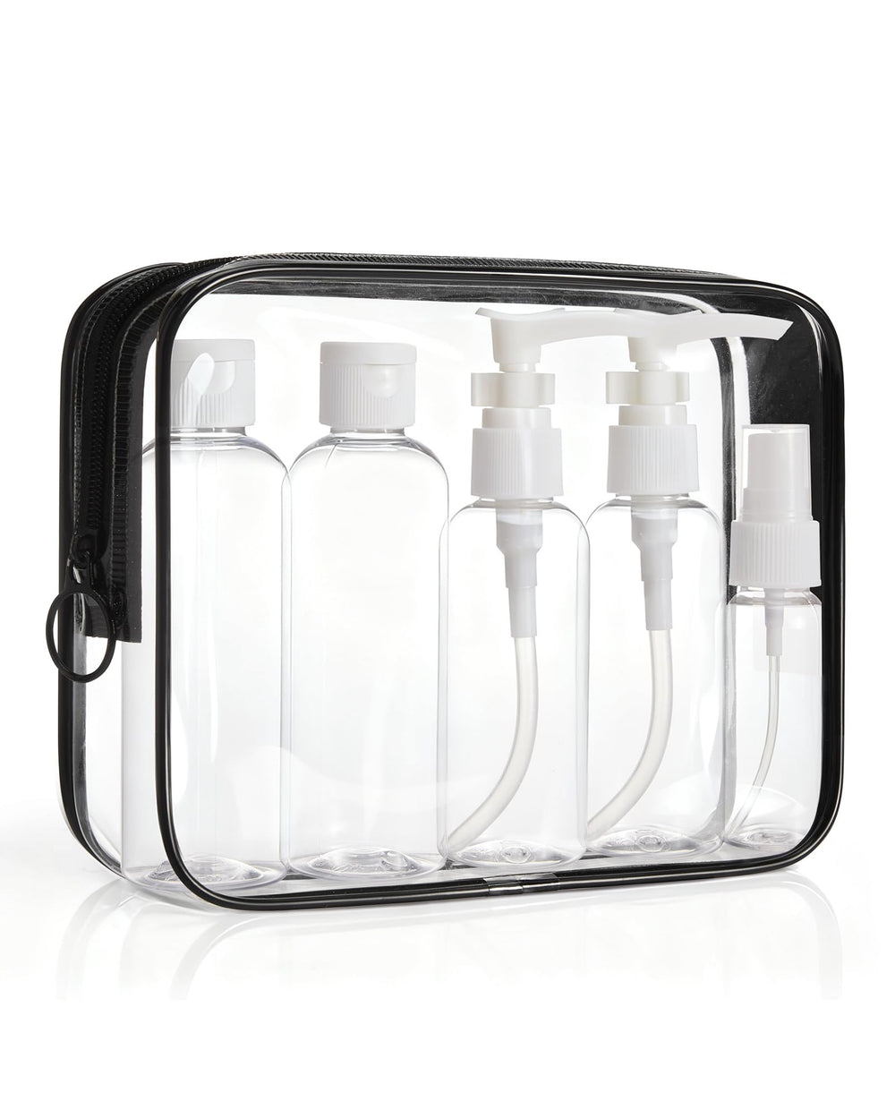 BAGSMART trousse de toilette transparente 7-pack, organiser facilement vos produits pendant le voyage.