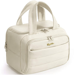 Bagstellar trousse de toilette voyage beige, idéale pour garder vos essentiels propres et organisés.
