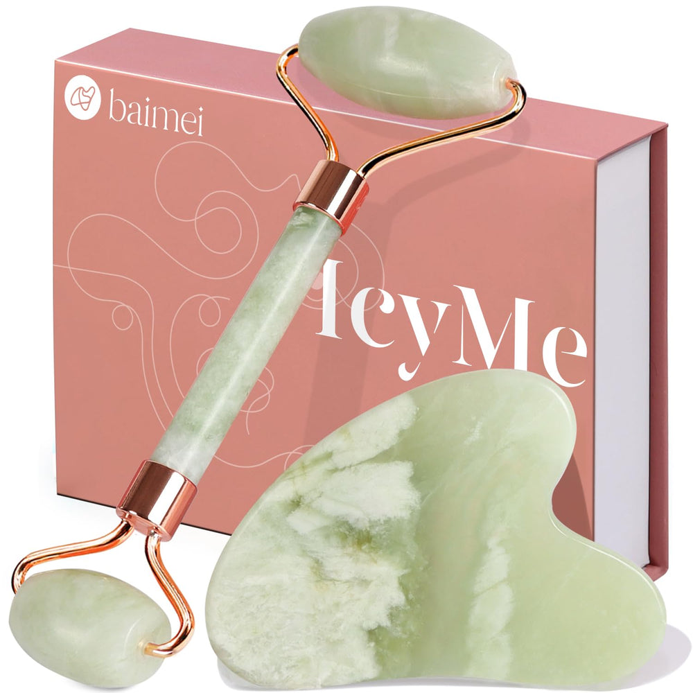 BAIMEI IcyMe roller jade visage - massage rafraîchissant pour le teint