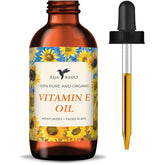 Huile Baja Basics Vitamine E en bouteille, hydratation naturelle pour peau et cheveux