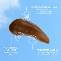 Mousse Bali Body Ultra Dark, teinte-guide pour une application homogène.