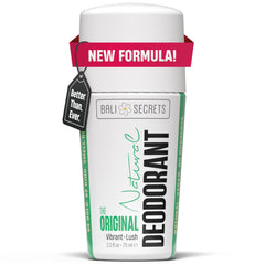 Déodorant Bali Secrets naturel en roll-on, pratique pour une utilisation quotidienne.