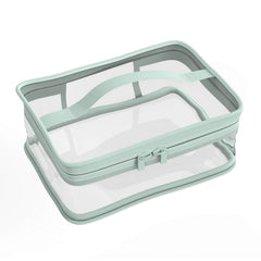 BallHull trousse maquillage verte etanche, vue ouverte pour repérage rapide.