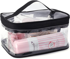 Trousse BallHull transparente et portable pour essentiels beauté.