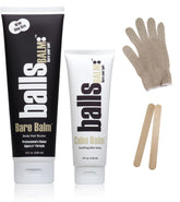 BallsBALM King Kombo gant exfoliant, préparation douce de la peau avant épilation