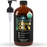 BALM OF GILEAD huile de ricin – bouteille ambrée avec pompe pour une application rapide et hygiénique