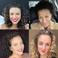 Bandes-cheveux invisibles carrées noires: bord lisse pour éviter les douleurs.