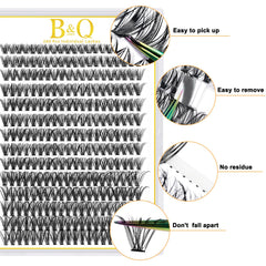 BandQaugen clusters cils naturels : application facile pour un look subtil.