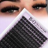 B&Qaugen extensions cils 200D D-Curl pour un regard volumineux et naturel.