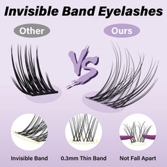 B&Qaugen Flora Lash Clusters: bande plate discrète et confortable.