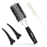 BangMENG brosse ronde 2,54 po avec poils et barillet 1,3 po pour démêlage doux