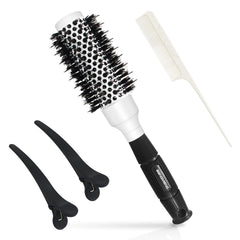 BangMENG brosse ronde 2,54 po avec poils et barillet 1,3 po pour démêlage doux