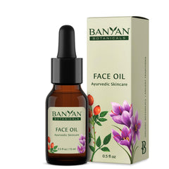 Banyan Botanicals Face Oil, bouteille, hydratation nourrissante pour la peau.