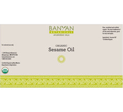 Banyan Botanicals huile de sésame pour abhyanga et massage relaxant.
