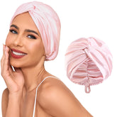 Bonnet Baqzqudnl en soie ajustable pour nuits sans marques et confort.