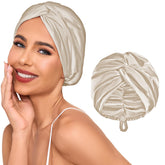 Baqzqudnl bonnet en satin de soie ajustable, idéal pour dormir sans laisser de marques.