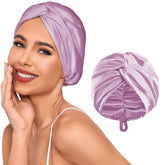 Baqzqudnl bonnet en soie ajusté à l'arrière pour dormir sans marques.