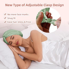 Bonnet Baqzqudnl en soie double couche, protection accrue des mèches.