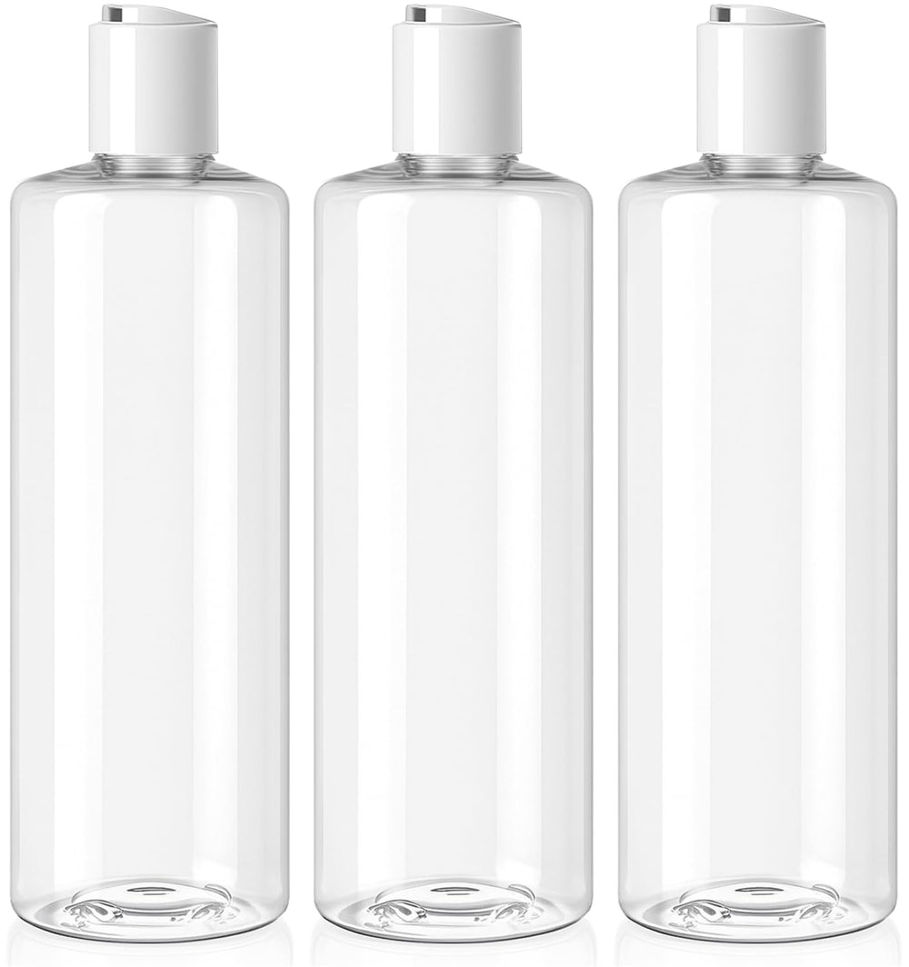 Bar5F bouteilles plastiques transparentes 16 oz prêtes à ranger shampoing et crèmes.