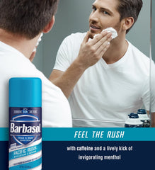 Base aluminium Barbasol anti-rouille, évite les traces sur le rasoir.