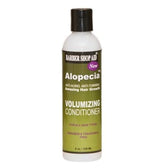 Barber Shop Aid alopecia conditioner bottle highlighting volumizing formula for fuller-looking hair.