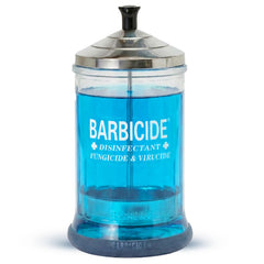 BARBICIDE bocal d’immersion en verre durable, visualisation facile du niveau de solution.